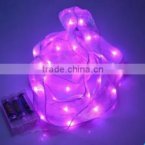 Silver Wire Led String Lights With Ribbon thumbnail-2