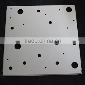 CNC Punching Aluminum or Galvanized Steel 2x2 Ceiling Tiles Perforated Lay-in Metal Suspended Ceiling Tiles thumbnail-2