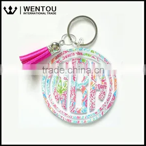 Fashion Monogram Tassel Keychain thumbnail-2