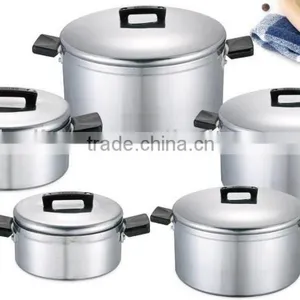 Good Quality 10 Pieces Aluminum Polish Cookware - Stock Pot thumbnail-1