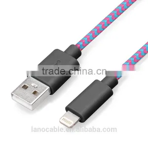 Fashionable Custom MFi Nylon Braided 8pin Data Cable for I6s thumbnail-3