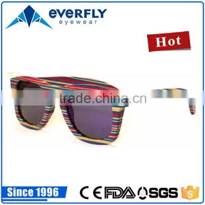 Colorful Cheap Handmade Wood Frame Polarized Mirror Wooden Sunglasses Quality Choice thumbnail-1