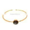 Natural Labradorite Gemstone Bangle Bracelet thumbnail-1