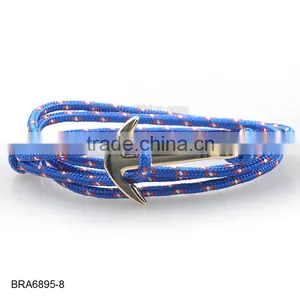 In Stock Navy Blue Rope Anchor Bracelet thumbnail-1