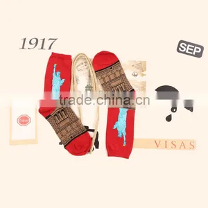 Retro Art Paintings Male and Female Tube Socks Personality Cotton Socks Factory Wholesale thumbnail-5