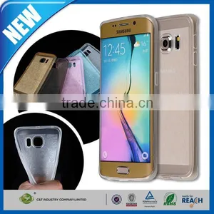 C&T Flower Ultra Slim Transparent Flexible Soft Clear TPU Gel Silicone Protective Back Case Cover For Samsung Galaxy S7 Edge thumbnail-1