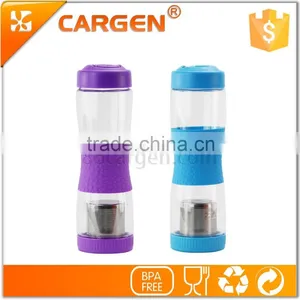 BPA Free 500ml Carabiner Plastic Sport Tea Filter Bottle thumbnail-2