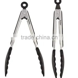 Kitchen Tools OEM Label Silicone Handle Stainless Steel 304 BBQ Tong thumbnail-5