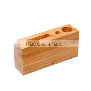 Natural Product Custom Made Bamboo Products Phone Pen Holder thumbnail-1