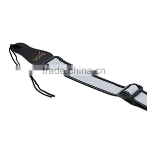 Adjustable Nylon Univeral 4.8cm Wide Bass Guitar Shoulder Strap Belt With Leather Ends thumbnail-3