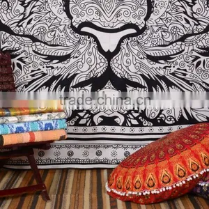 Indian Tiger Queen Bohmiean Bedding Hippie Psychedelic Home Decor Cotton Bedspread thumbnail-3