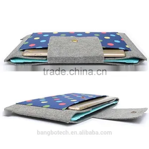 Felt With Canvas Material Sleeve for 11 /12 Inch Macbook Case for Ipad Cover Bag thumbnail-3