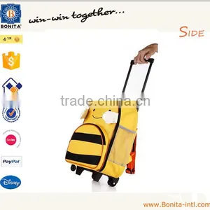 Wholesale Cartoon Bee Child School Bag Trolley With Wheels Bright thumbnail-3