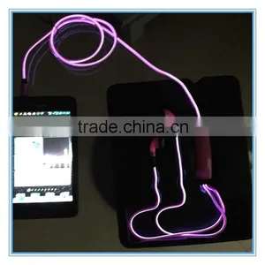 KPT EL WIRE FLASHING LIGHTING EARPHONE GLOWING EARPHONE HEADSET thumbnail-1