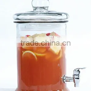 5L Glass Demijohn With Glass Lid thumbnail-1