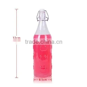 1000ml Wholesale Glass Bottles With Apple Embossed Design thumbnail-4