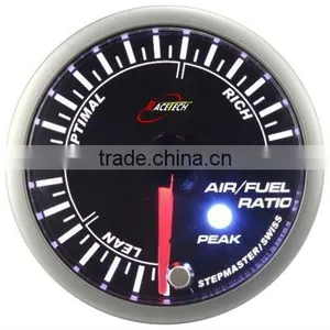 52mm Smoke Lens/ Super White & Amber LED Air / Fuel Ratio Gauge With Warning & Peak Recall thumbnail-1