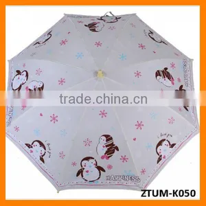 Automatic Whistle Cartoon Penguin Print Children Umbrella thumbnail-1