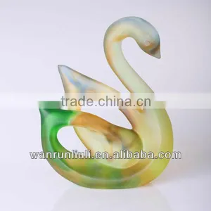Colored Crystal Swan Crafts Foe Wedding Favor thumbnail-1