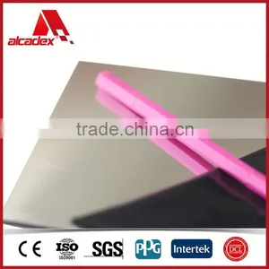 Gold and Silver Mirror Aluminium Composite Panel ACP ACM Plates thumbnail-1