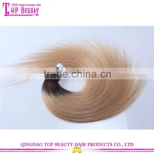 2016 Factory Hot Selling Ombre Two Colors Remy Tape Remy Human Hair Extension thumbnail-1