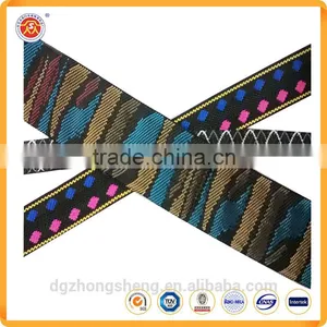 2016 Popular Custom Flat Woven Ribbon Jacquard Embroidered Webbings for Garment Accessories thumbnail-5