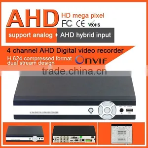 H.264 Compressed Format DVR 4CH CCTV AHD Digital Video Recorder thumbnail-1