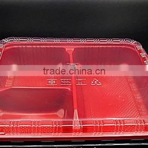 Disposable Take-away Food Container With Lid 3 Compartment Microwavable thumbnail-1
