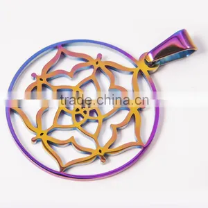 Wholesale Chakra Jewelry Fashion Long Chain Necklaces Flower Pendant thumbnail-5