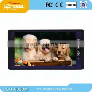 Day Night Rear View Mirror Car tv Monitor With USB/SD Function thumbnail-1
