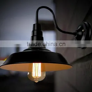 Industrial Metal Wall Lamps In Black thumbnail-5