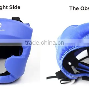 Leather Head Guard Helmet Blue OEM thumbnail-2