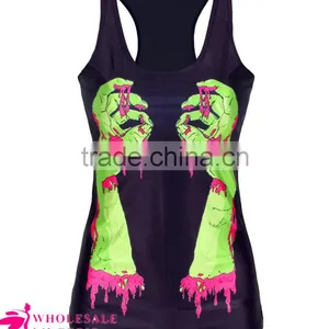 Black Tank Top for Women Halloween Style Tops 2015 New thumbnail-4