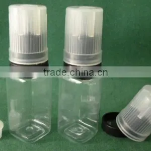 ISO8317 Certficated 10ml Square PET Transparent Clear e Liquid Bottle thumbnail-1
