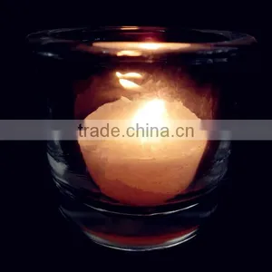 Cheap Clear Glass Candle Holder/straight Round Shaped Candle Wax Jar thumbnail-2