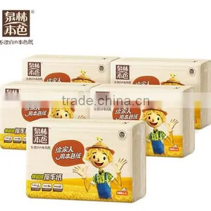 Virgin Wheat Straw Pulp Wholesale Embossed Paper Hand Towel thumbnail-1