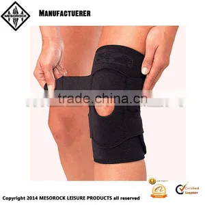 Adjustable Sports Leg Knee Support Brace Wrap Protector Pads Cap Patella Guard 2 Spring Bars, One Size, Black thumbnail-1