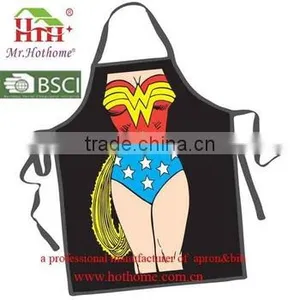 Factory Direct Sale Funny Colorful Sublimation Printing Polyester Naked Sexy Audlt Cooking Apron Patterns thumbnail-1