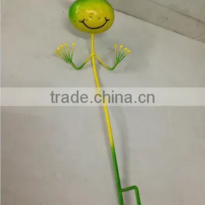 Frog Stake Frog Pick Metal Frog Stakes Garden Stakes Garden Picks Painted Frog Metal Stakes thumbnail-3