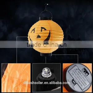 Electric Hanging Pumpkin Lanterns Halloween Paper Lanterns thumbnail-3