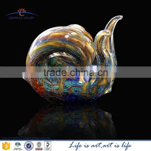 Hand Made Antique Small Snail Funny Murano Glass Animal Figurines thumbnail-1