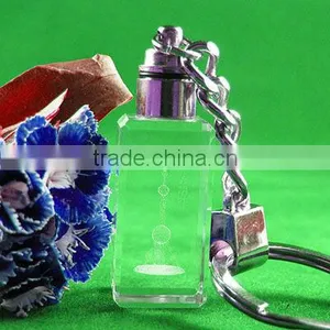 Fashion Building Lasered Crystal Keychain Wholesale thumbnail-1