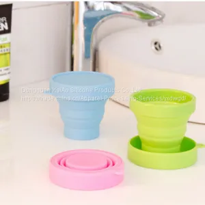 Camping Travel School Collapsible Silicone Cups thumbnail-5