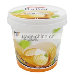 Food Grade 1L Round Butter With IML Logo Plastic Pot thumbnail-6