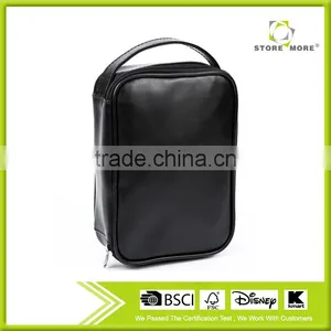 Store More Customized Black Handled Leather Travel Men's Cosmetic Bag thumbnail-1