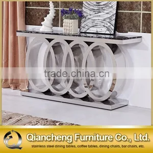 Modern Design Marble Stainless Steel Console Table thumbnail-5