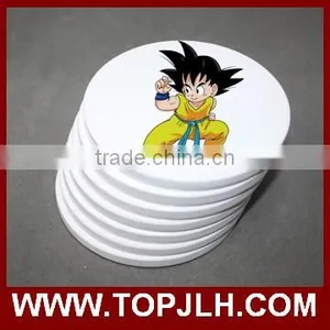 Promotional Gift Sublimation White Blank Round Ceramic Coasters thumbnail-5