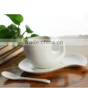 Factory Directly Porcelain Tea Set Coffee Cup and Saucer With Spoon thumbnail-1