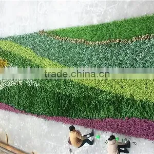 Home and Outdoor Decoration Synthetic Cheap Artificial Vertical Green Grass Wall E08 04B11 thumbnail-4