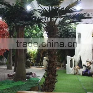 Home Garden Decoration 100cm to 1000cm Height Artificial Indoor Live Plastic Ficus Red With Green Big Palm Tree EZLS05 1016 thumbnail-1